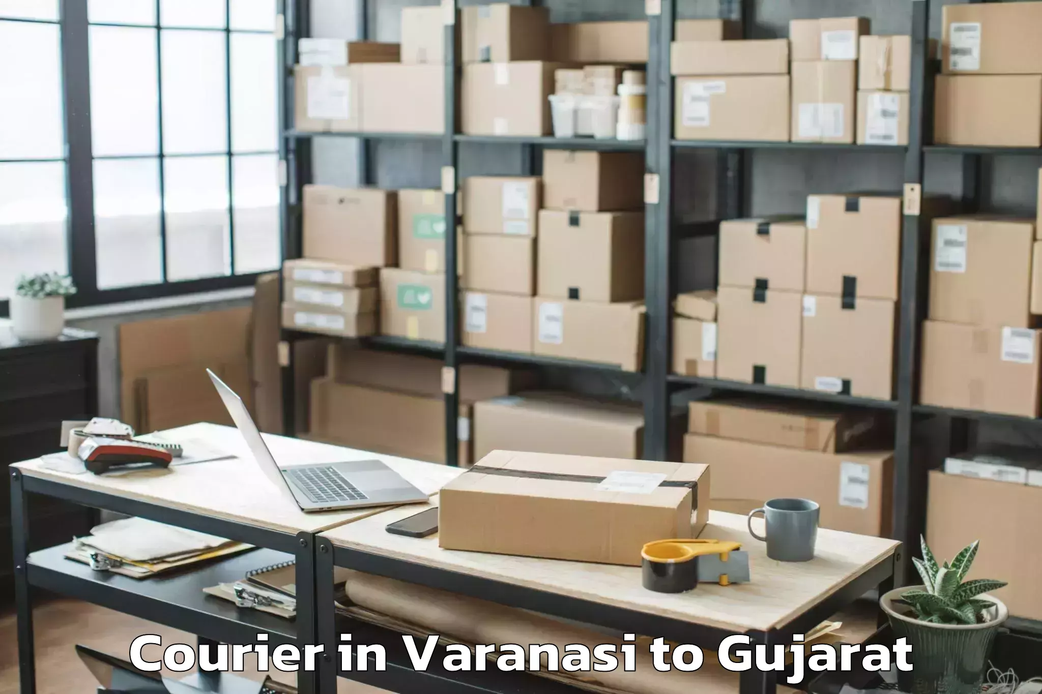 Professional Varanasi to Bhanvad Courier